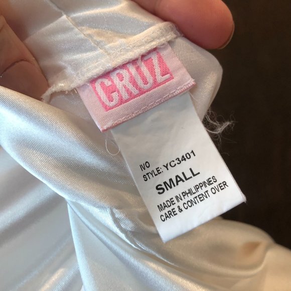 Cruz Natori Size S White Silky Long Robe Bridal Honeymoon Kimono Belted Pockets - Picture 8 of 10